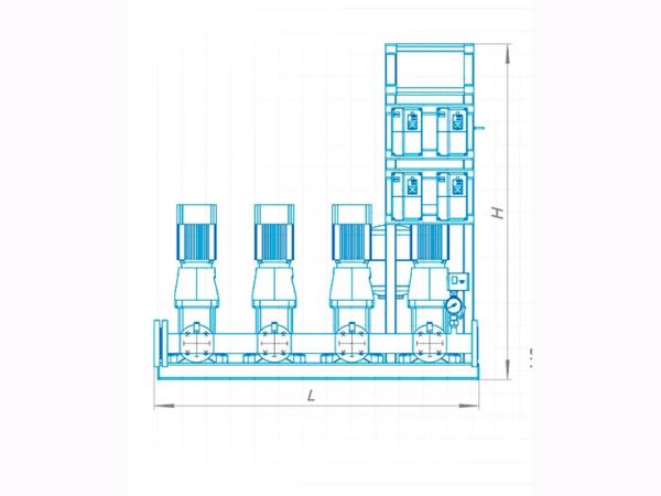 Установка повышения давления CRONAS Compact 4 CDM42-3-2FSWPC-3/1F-A16/U1-AE/A