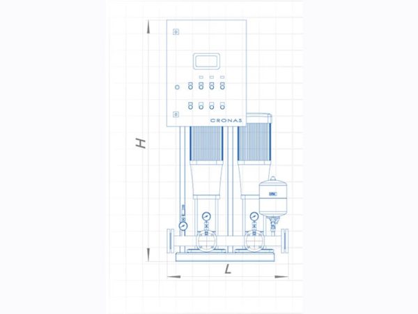 Установка повышения давления Cronas 2 CDM3 5FSWPC IE2-2E-A/U1-AL/AE/A