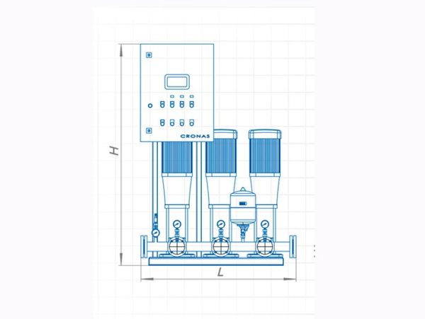 Установка повышения давления Cronas 3 CDM1 6FSWPC IE2-3E-A/U1-AL/EE/A