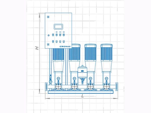 Установка повышения давления Cronas 4 CDM1 6FSWPC IE2-4E-A/U1-AL/AE/A