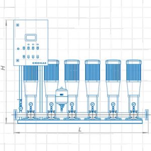 Установка повышения давления Cronas 6 CDM1 6FSWPC IE2-6E-A/U1-AL/AE/A